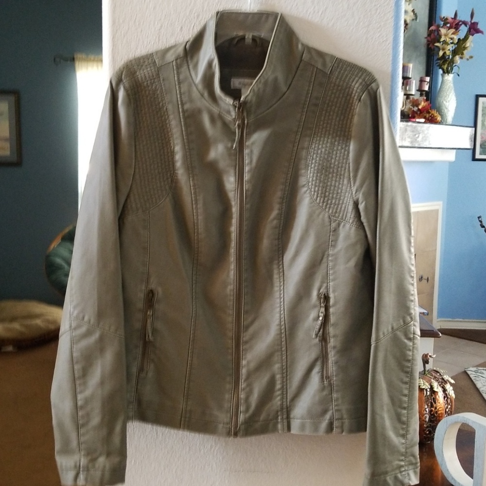 Faux leather jacket